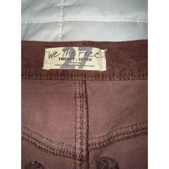 Free People We The Free Corduroy Cropped Pants Brown Size 4 / 27 - Picture 6 of 6